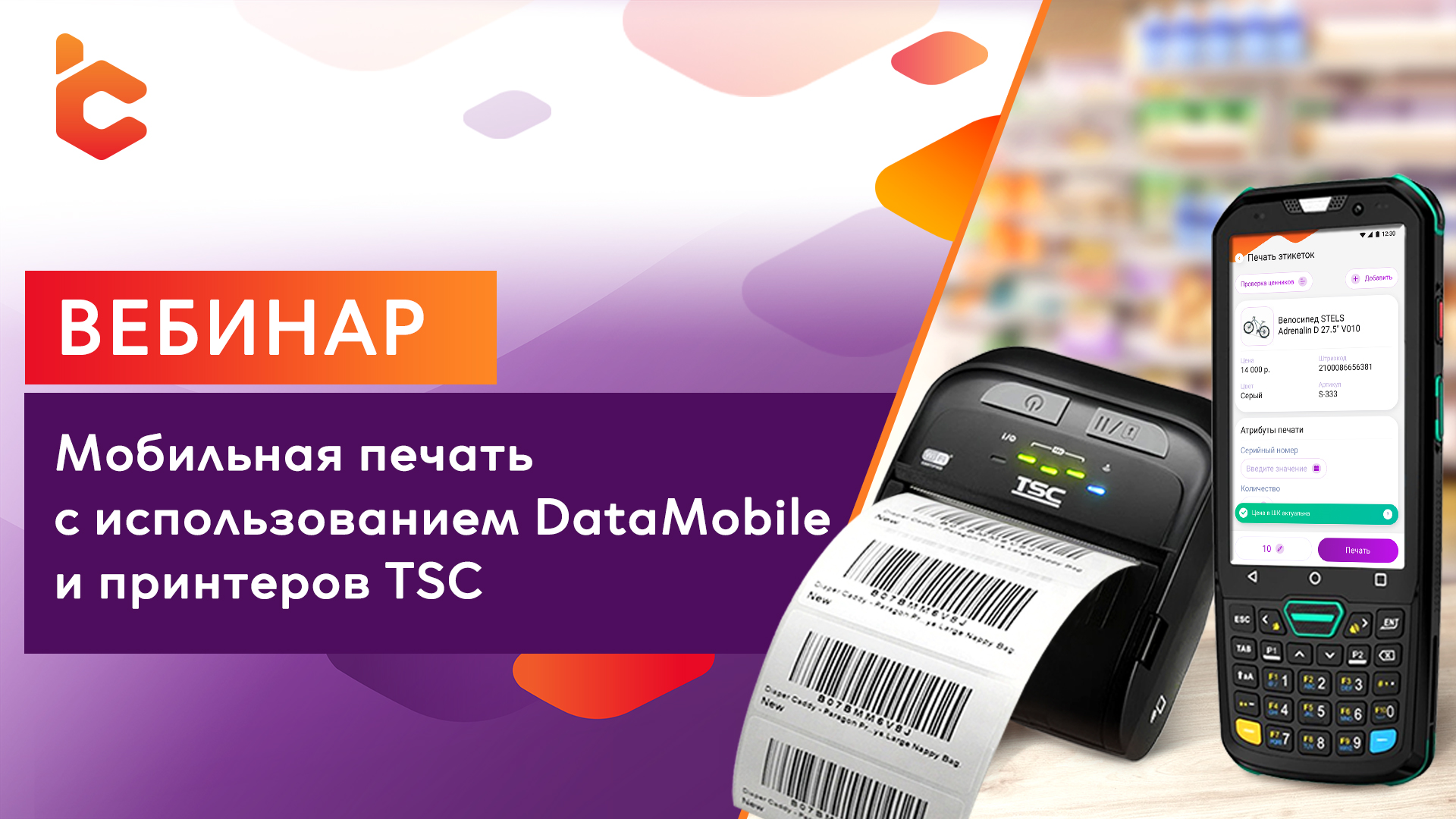 Вебинар «Мобильная печать с использованием DataMobile и принтеров TSC» |  Компания Сканпорт